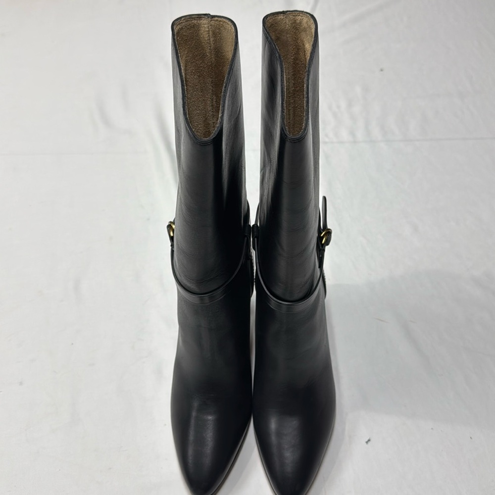 Polo Ralph Lauren Zoe Mid-Calf Calfskin Leather Boots made in Portugal. Size 8 B